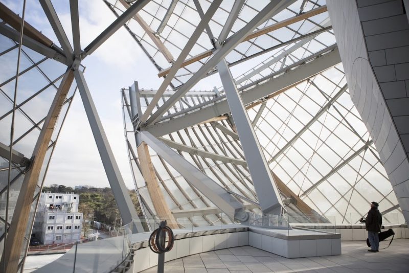 France, Paris, staircase of the Fondation Louis-Vuitton Stock